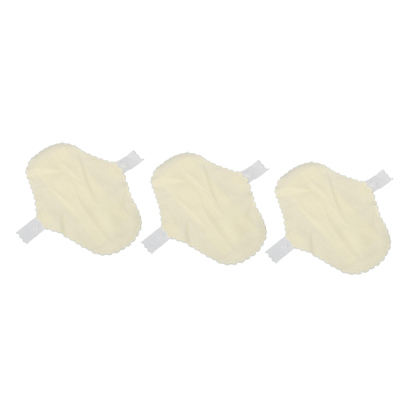 

3pcs Washable Menstrual Pads Soft Cotton Sanitary Pads Yellow Reusable Menstrual Pads