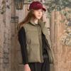 Duran Crop Leather-Like Padded Vest Dtf5W-5149 2 Colors
