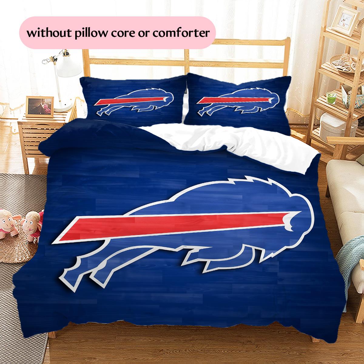 

Buffalo Bills Pattern Bedding Quilt Set Home Decoration Gift (1 * duvet cover + 2 * pillowcase without core) 135x200cm