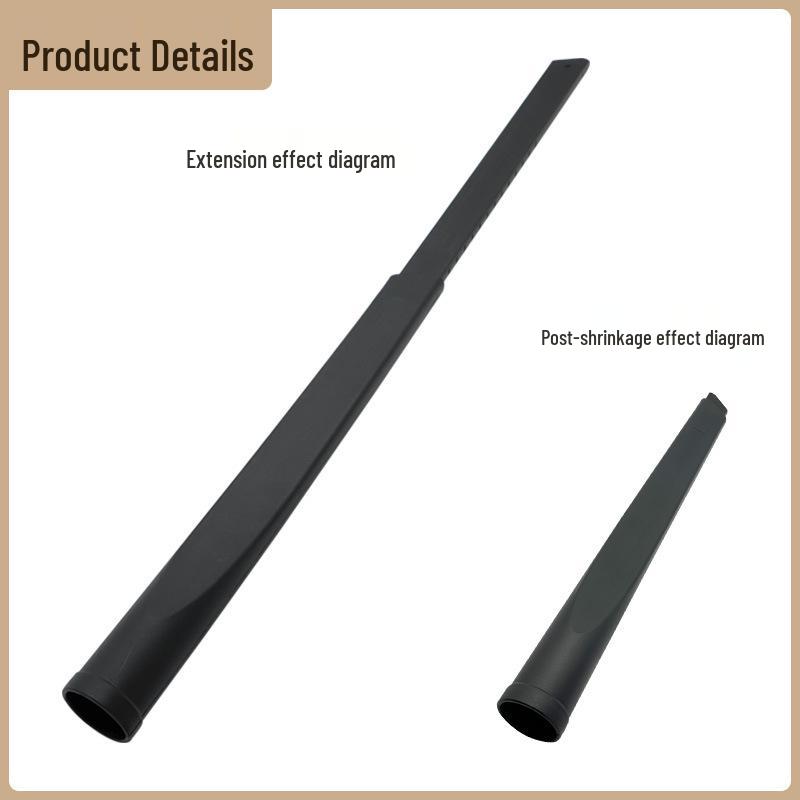 Extended Nozzle Vacuum Cleaner Accessory Set - Telescopic, Flat, and Soft Suction for Caulking and Cleaning (Model 3235)