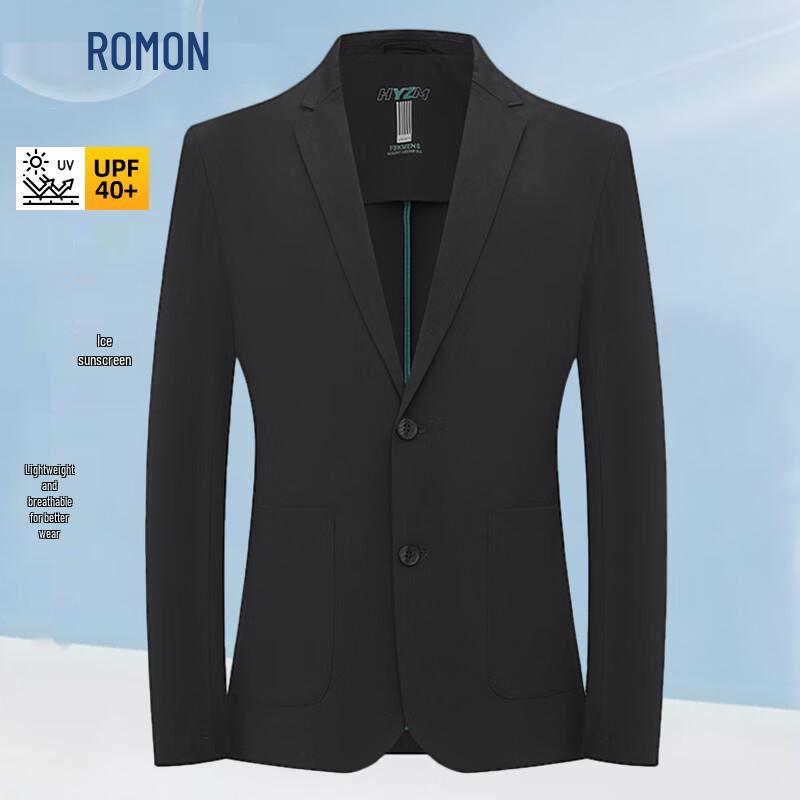 ROMON Men s Summer Ice Silk Waffle Business Suit Jacket 170