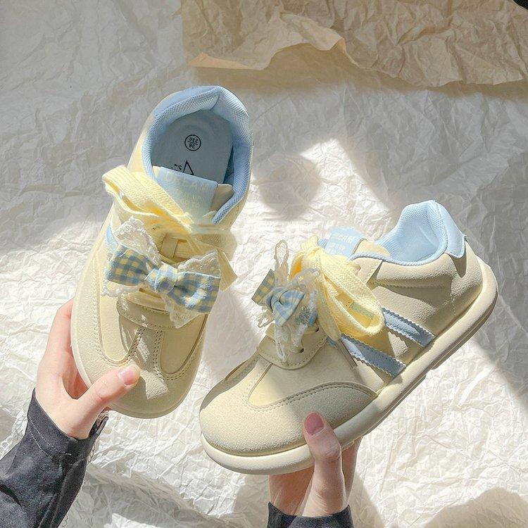 Hässlich süßer Mango-Kopf weiches Mädchen Leinenschuhe Schüler neuer Schüler Großkopfschuhe mit Rock