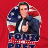 Happy Days Mens Fonz for Prez T-Shirt