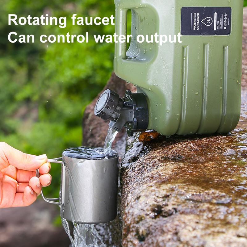 Outdoor Water Tank 5L Outdoor Water Storage Container Tank With Faucet Water Drink Dispenser For Beverage And Beer For Hiking