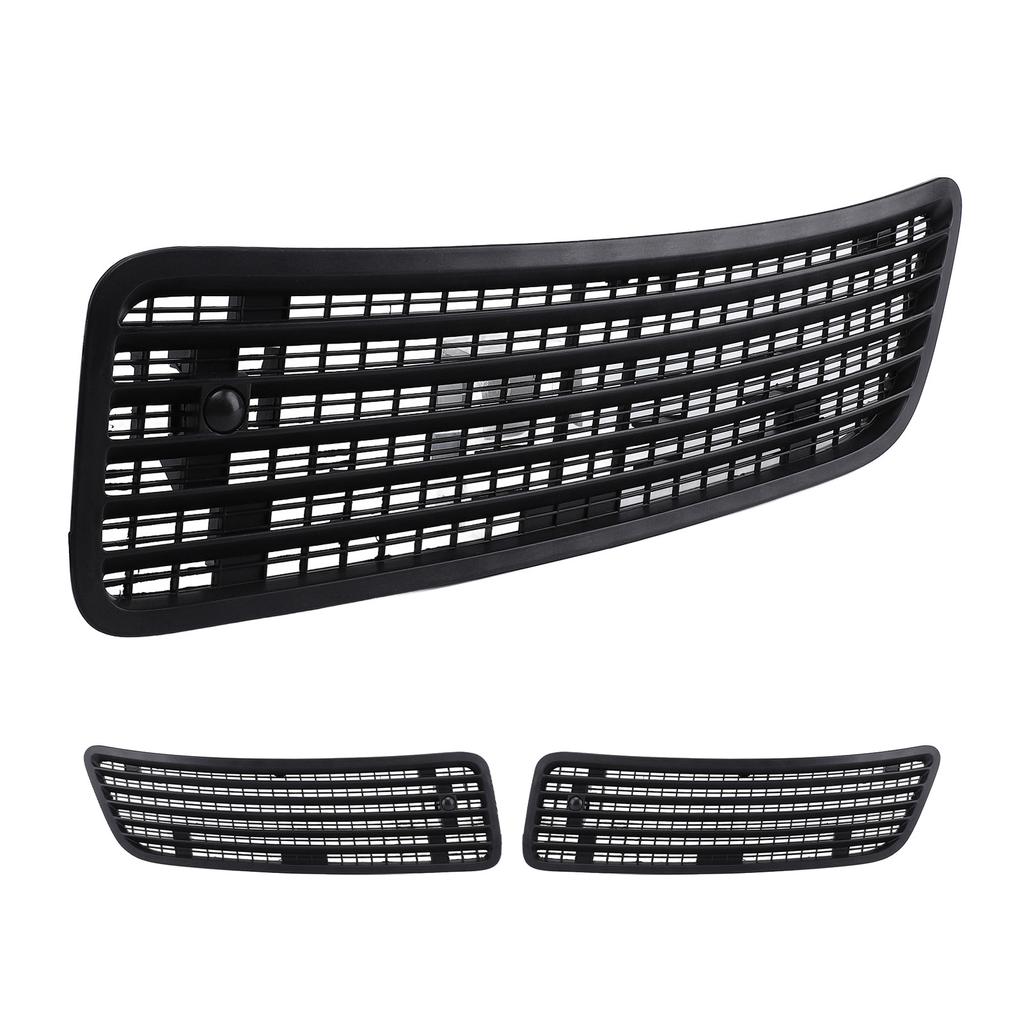 Hood Bonnet Upper Grill Vent Trim Enhanced Airflow Stylish Black Front Hood Air Vent Grille Cover Fo