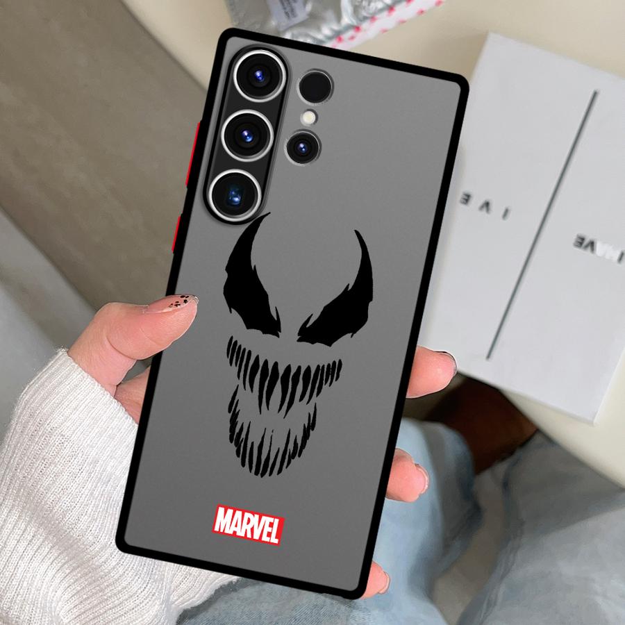 Case for Samsung Galaxy S26 S21 S22 S20 Note 20 10+ S23 FE S25 Ultra S24 Plus Funda Phone Cover Marvel Avengers Hero Logo