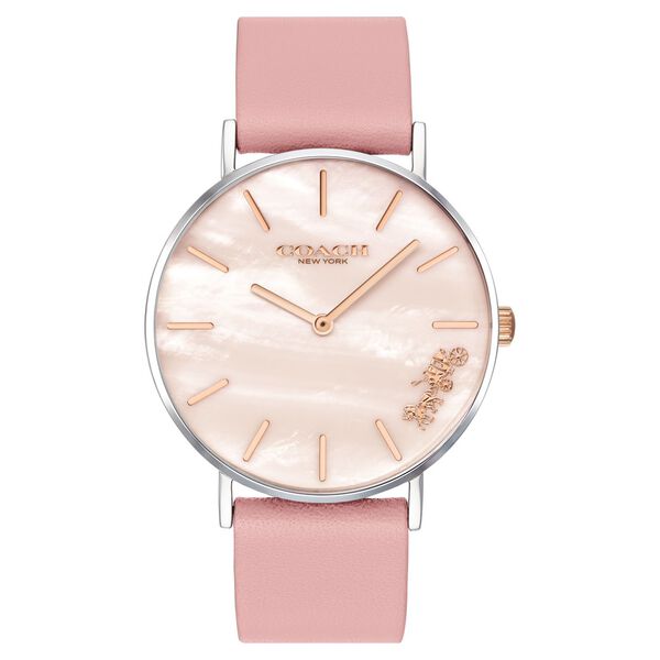 

Perry Quartz Pink Mother of Pearl Dial Leather Strap Women s Watch 14503244
