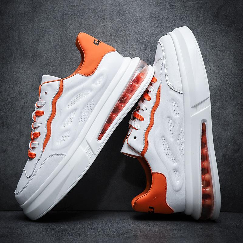 Board Schuhe Herren zweifarbige Schnürsenkel, kleine weiße Schuhe, Rindlederschuhe, junger Guochao-Stil Farbabstimmung Luftpolsterschuhe, Direktverkauf ab Werk