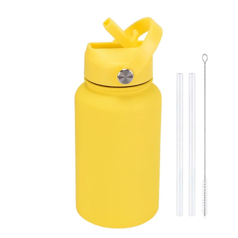 PuraCool Personalised Water Bottle 650ml/22oz Insulated Thermos Customised Tumbler Flask with Straw