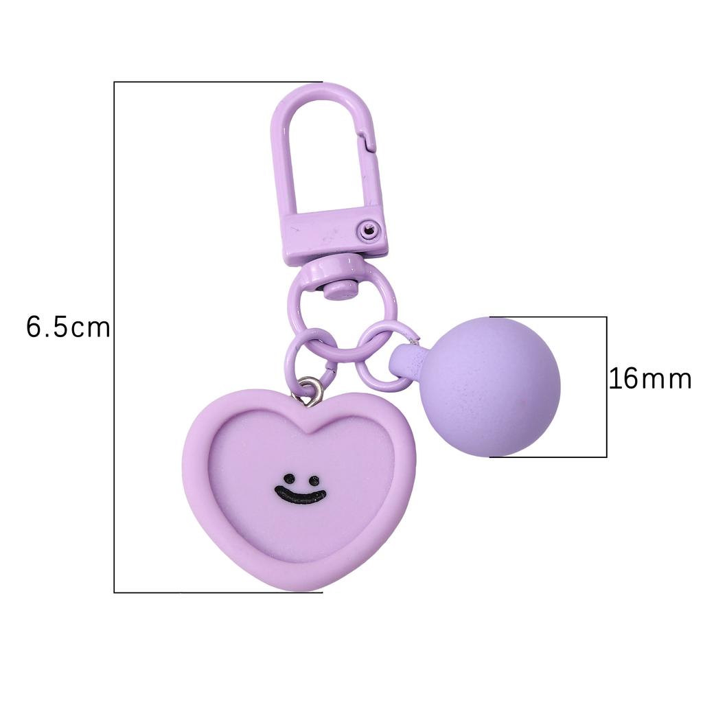 Keychain Set Candy Keyrings Chain Gitfs girls Colorful Decorative Pendant Resin Key Holder Heart Ring DIY Jewelry Accessories