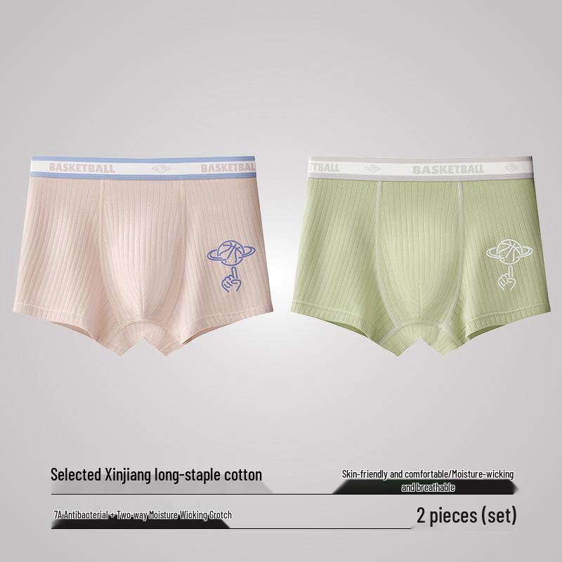 Boys' Breathable Cotton Boxer Briefs with Antibacterial Crotch, Sizes 15-18 Years