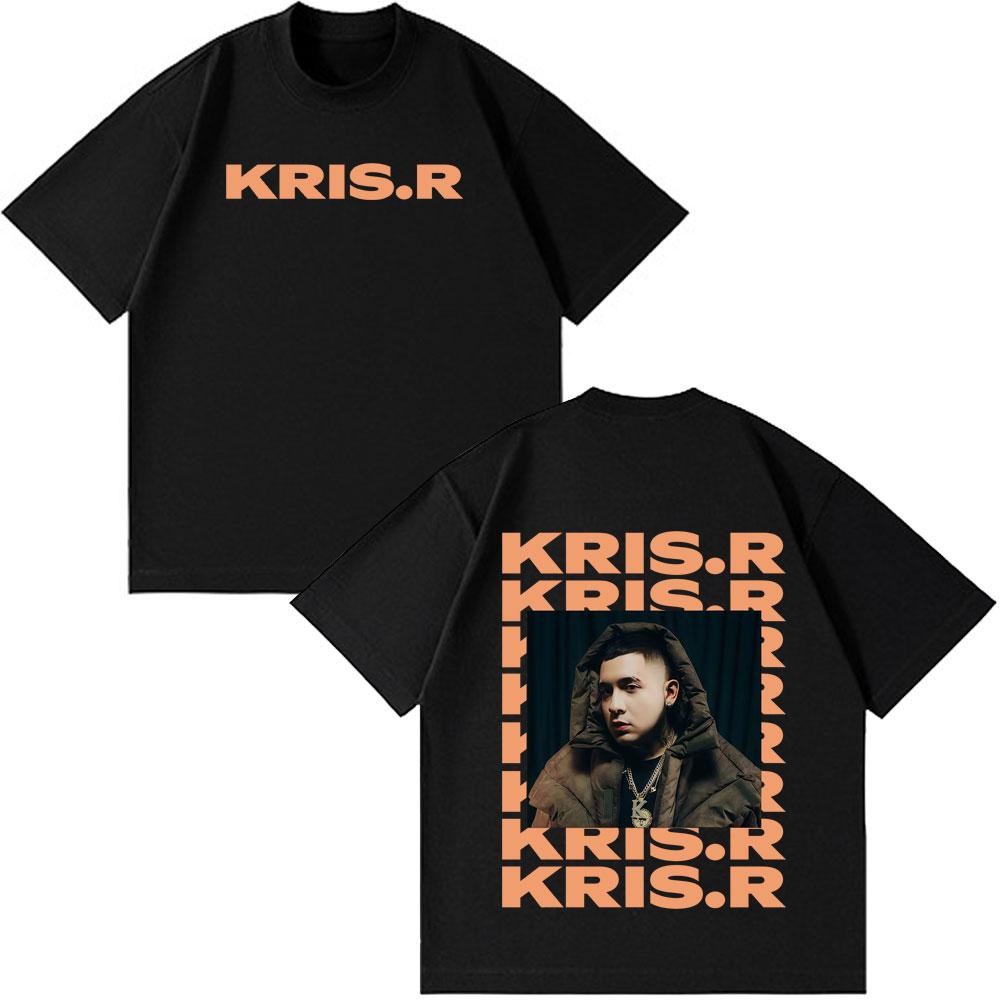 

Rapper Kris R Tour Fashion Print Tshirt Men Women Vintage Tshirt Shortsleeved Loose Casual Cotton Hiphop Oversized Tshirts 4XL