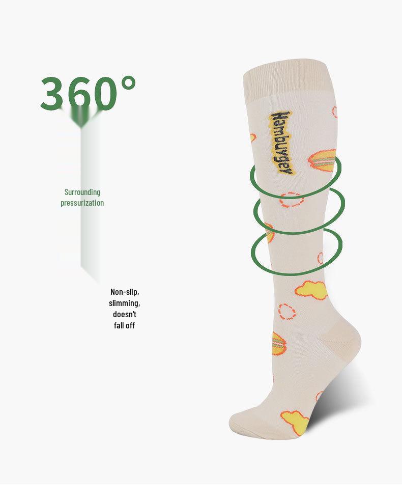Summer Compression Knee-High Socks for Fitness, Cycling, and Sports