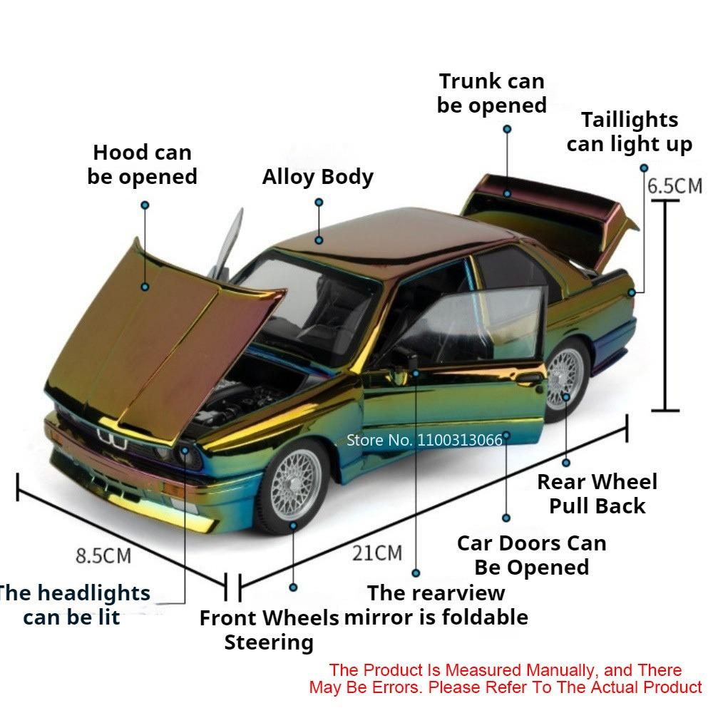 1:24 Alloy Challenger SRT Hellcat M3 Cars Toys Diecast Models with Pull Back Light Sound Miniature Vehicles Children's Day Gifts
