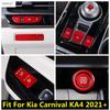 Red Start Stop Button / Electrical Hand Brake / Head Light Left Control Cover Trim Accessories For Kia Carnival KA4  - 2024