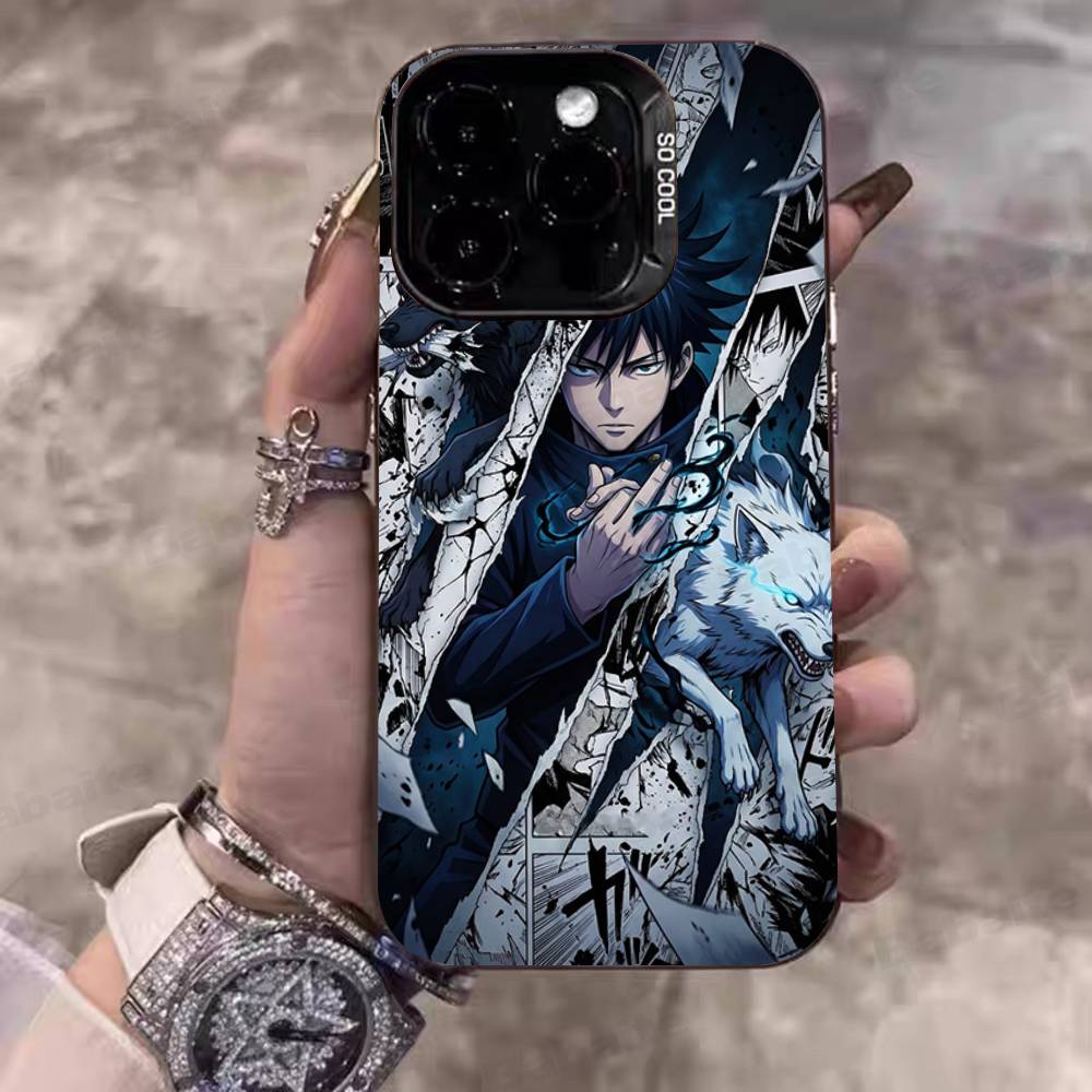 Supernatural Anime Jujutsu Kaisen Phone Case Color Silver Shell For IPhone 17 16 15 14 13 12 11 Pro Max Plus