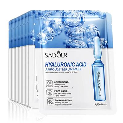 10pcs SAODER Hyaluronic Acid Facial Masks Face Skincare Firming Hydrating Moisturizing Face Mask Facial Skin Care Products