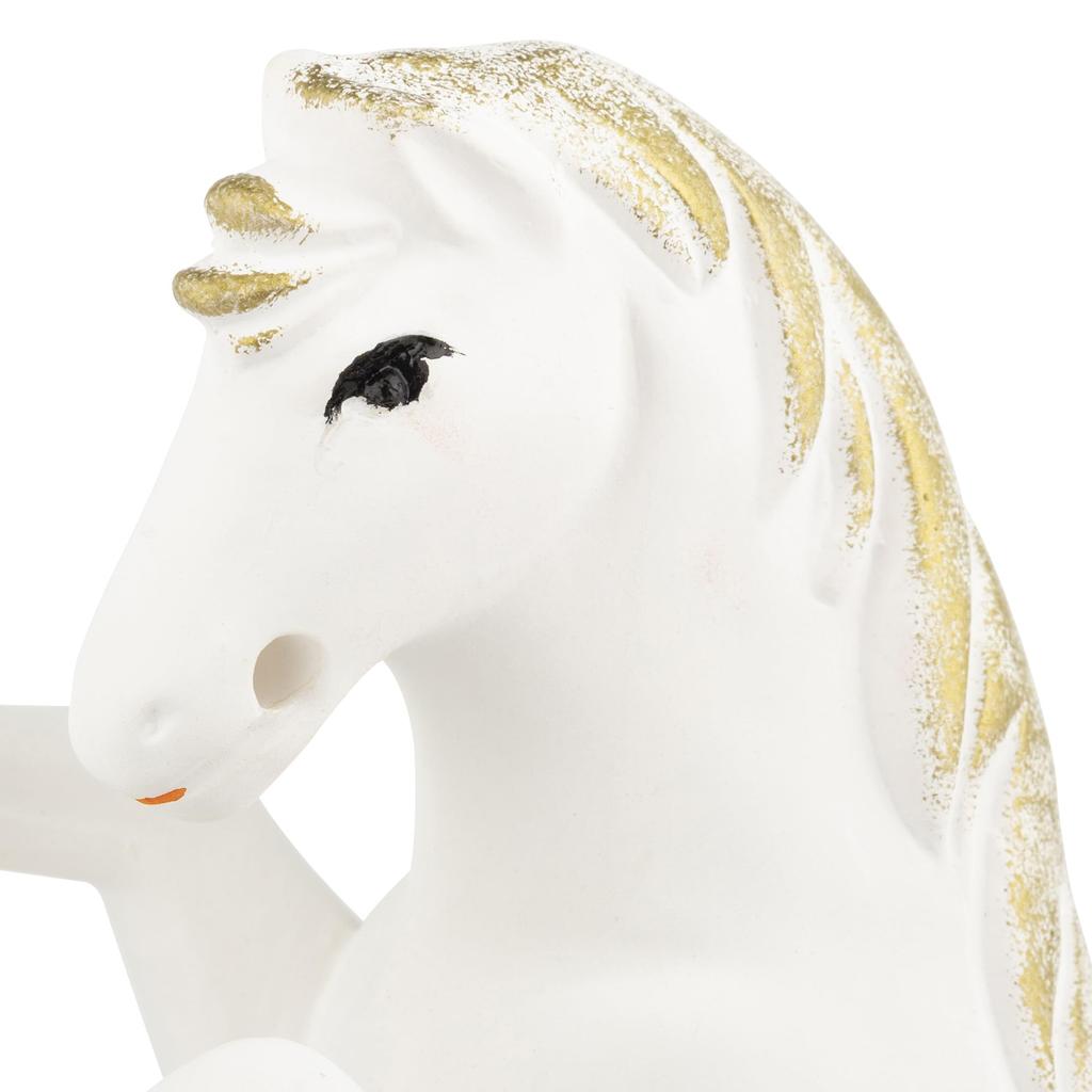 Seto Pottery Company 2026 Zodiac Figurine - Compact Horse Ornament - New Year's Decoration - Good Fortune - Gold-Painted Leaping Horse with Demon-Repe