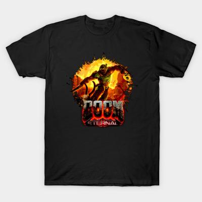Taille asiatique Coton Unisexe T-shirt Imprimé T-shirt Doom Eternal T-shirt Impression sans découpe Coupe Regular