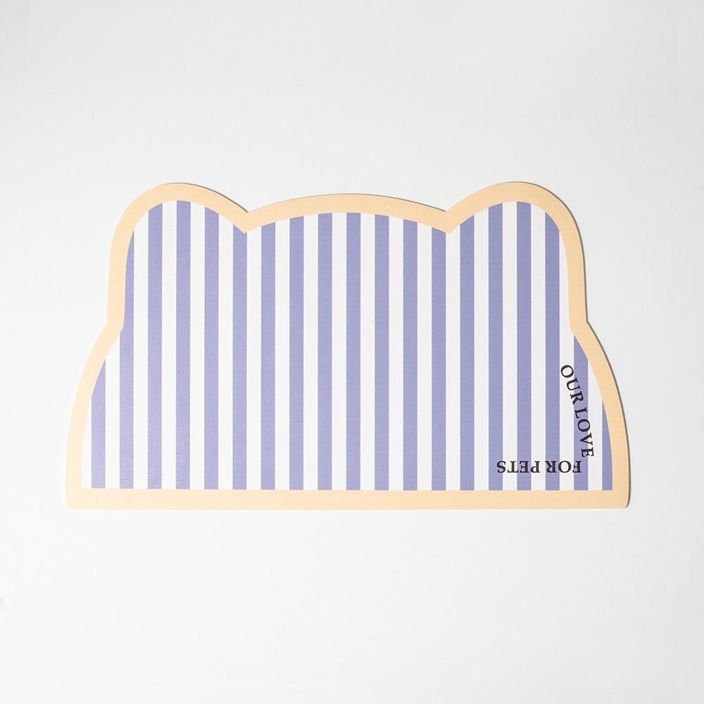 Leak-Proof Pet Placemat Anti Slip Cat Bowl Mat Cat Head Shaped Pet Meal Mat Multi-Pet Household