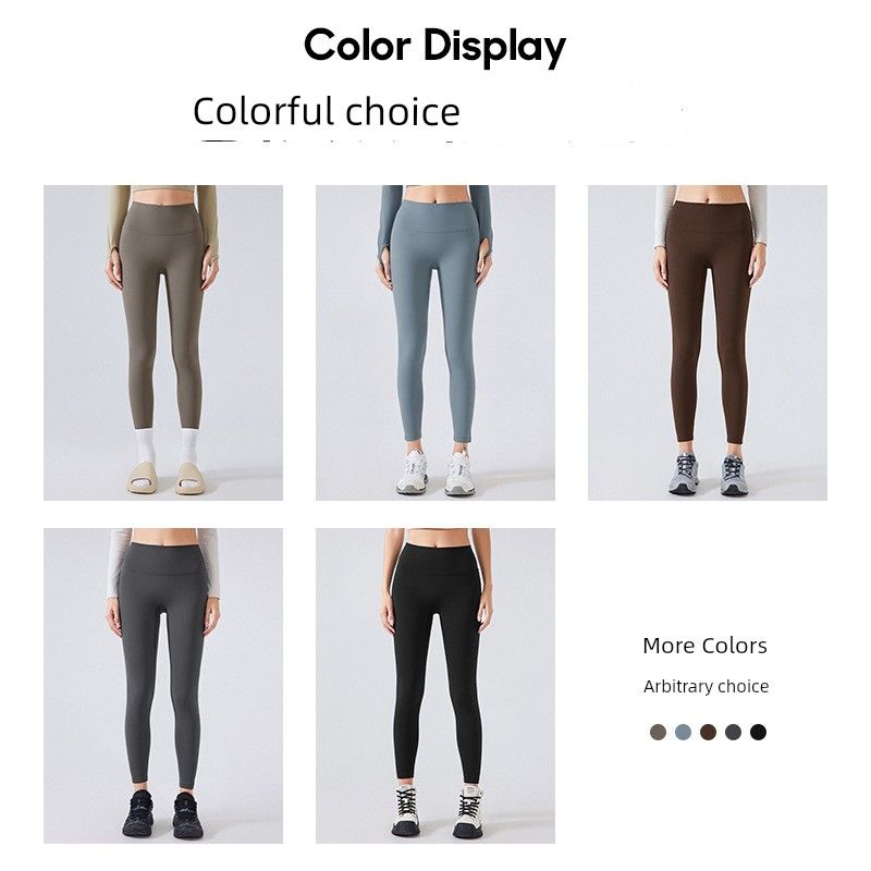 Shishi City Quality Clothing Trading Co., Ltd. Embarrassing Line Yoga Pants Women's Fall and Winter Thin Velvet High Waist Stretch Fitness