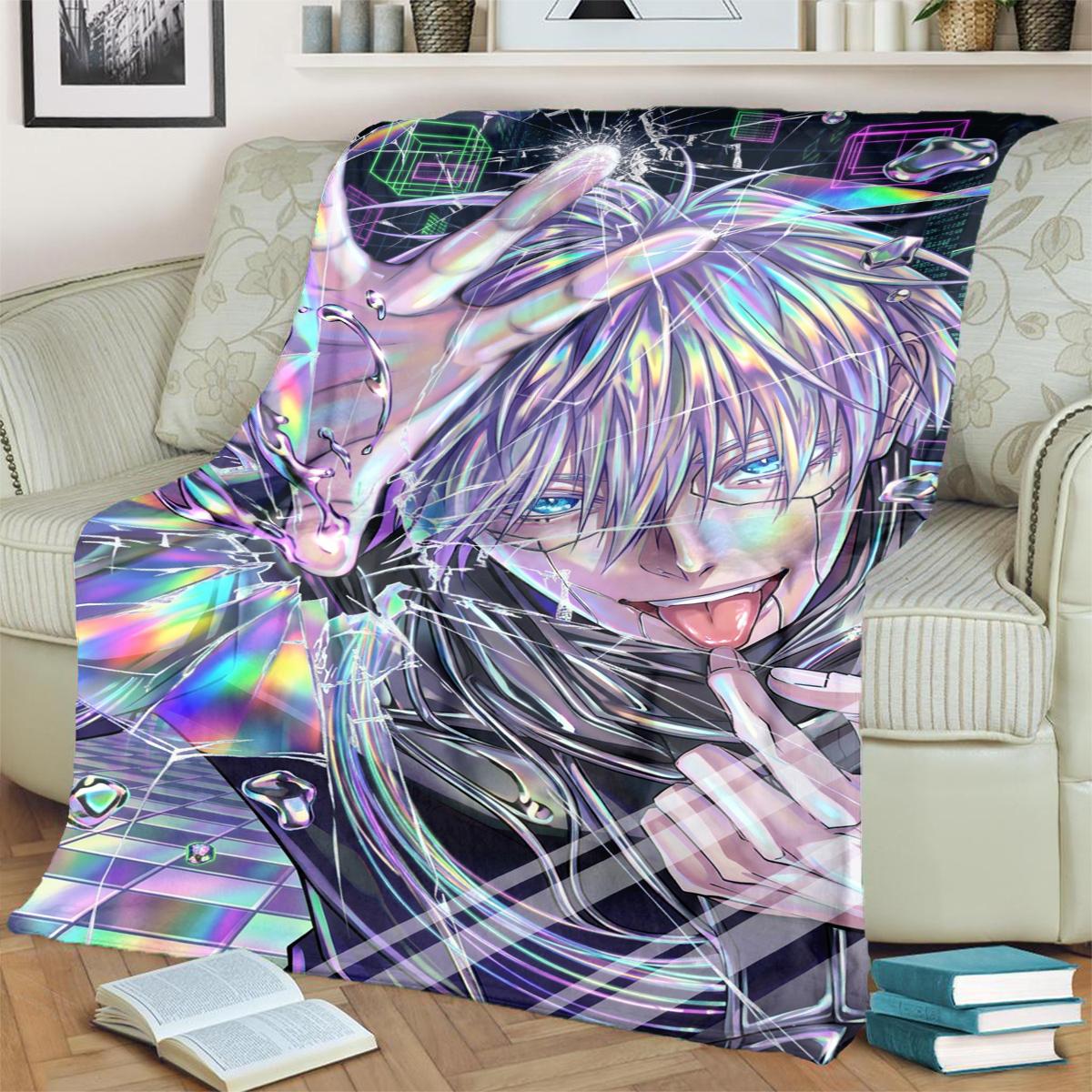 

Jujutsu Kaisen Flannel Blanket for Bedrooms, Sofas, Beds, Chairs, Picnics, Travel Warm and Cozy 75x90cm