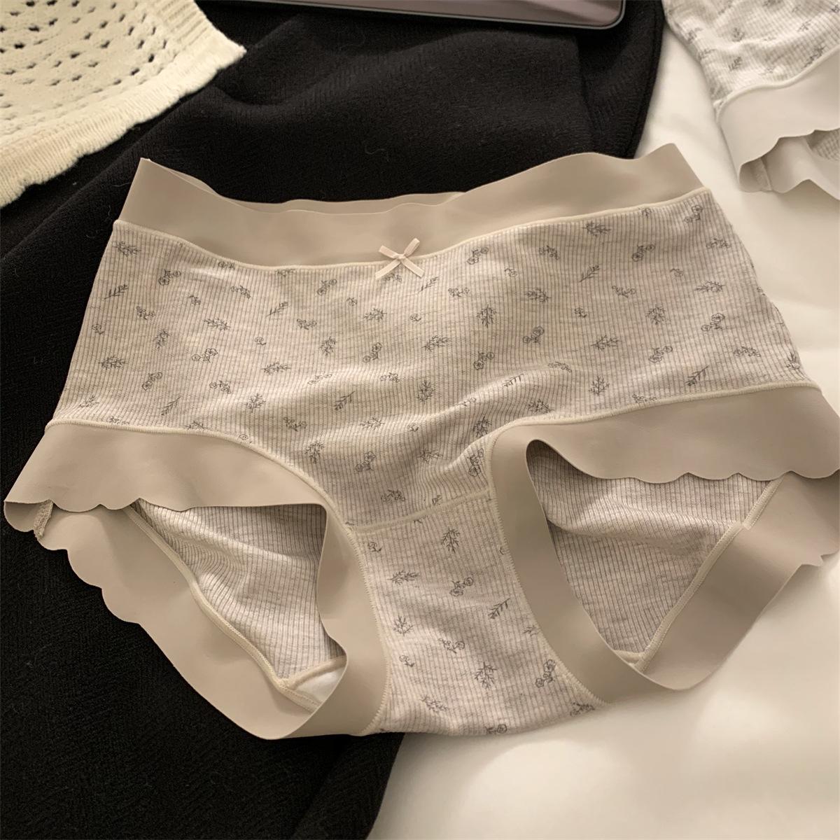 Ladies Spring and Autumn New Cotton Antibacterial Crotch Breathable Briefs XL кофейный