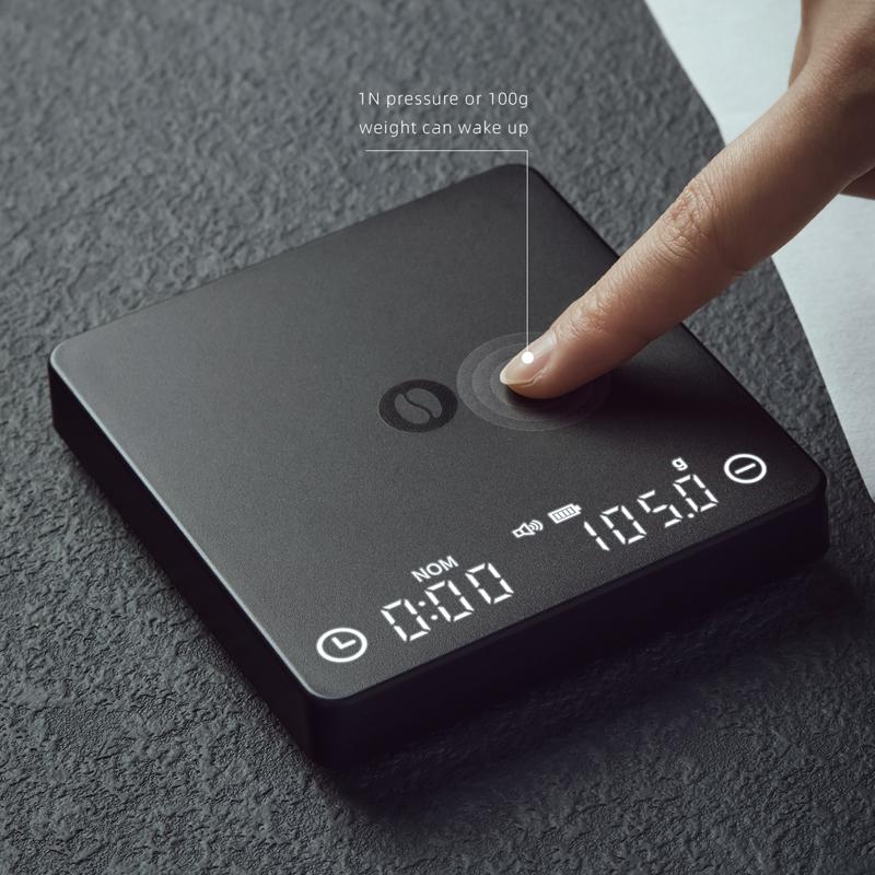 

SearchPean Tiny2S Espresso Coffee Kitchen Scale&Case Mini Smart Timer USB 2kg/0.1g Send Pad Man Woman Gift Free Shipping
