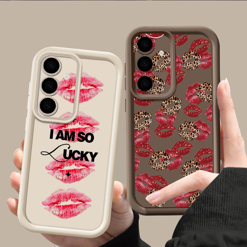 Custodia Stampata Fashion Lips Heels Per Samsung S26 S25 Ultra S24 S23 Plus S22 S21 FE A54 A25 A35 A55 A16 A26 A36 A56 A17 A27 A37 A57 5G Cover Antiurto