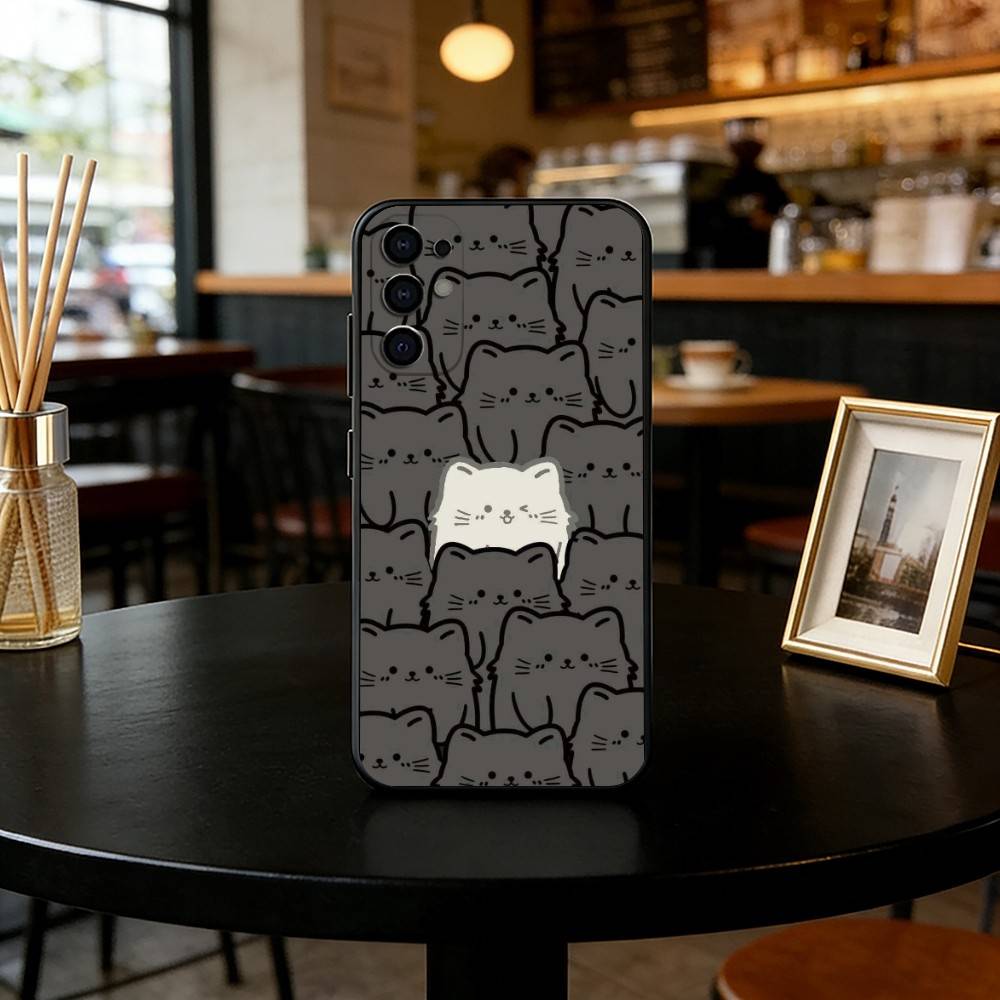 

Simple and cute Phone Case Black Silicone Soft For Samsung S25,S24,S21,S22,S23,S30,Ultra,S20,Plus,Fe,Lite Samsung S30Ultra5G