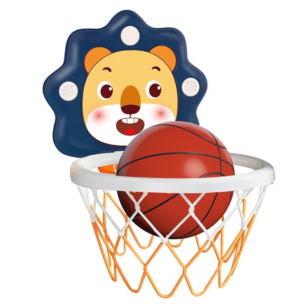 709H Children Hanging Basketball Board Punch Free Boys Basketball Stand Toys Kindergarten Indoor Sports Basketball Hoop Small Blue
