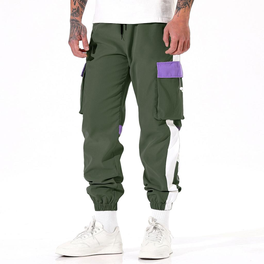 Pánské volné sportovní kalhoty s dlouhým panelem, fitness, běžecké a tréninkové kalhoty