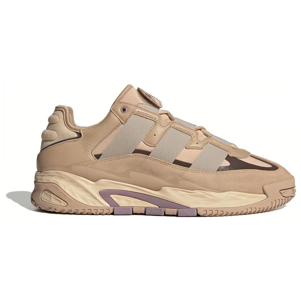 Adidas Originals Niteball 1.0 Round Toe Minimalist Slip-Resistant Durable Mid-Top Lifestyle Casual Shoes Unisex Casual Shoes Light-Pink ID1118