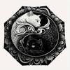 Yin Yang Katzen: Ein einzigartiges Schwarz-Weiß-Kunstwerk für Ihre Wohnkultur Regenschirm, Niedlicher Regenschirm mit süßem Design, Tragbarer 3-fach kompakter Regenschirm für Männer