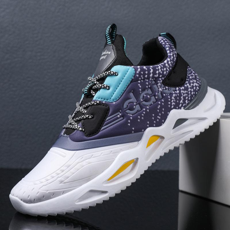 

New men s shoes Korean version trendy casual running shoes sports student shoes large size men s shoes flying woven breathable mesh shoes 45