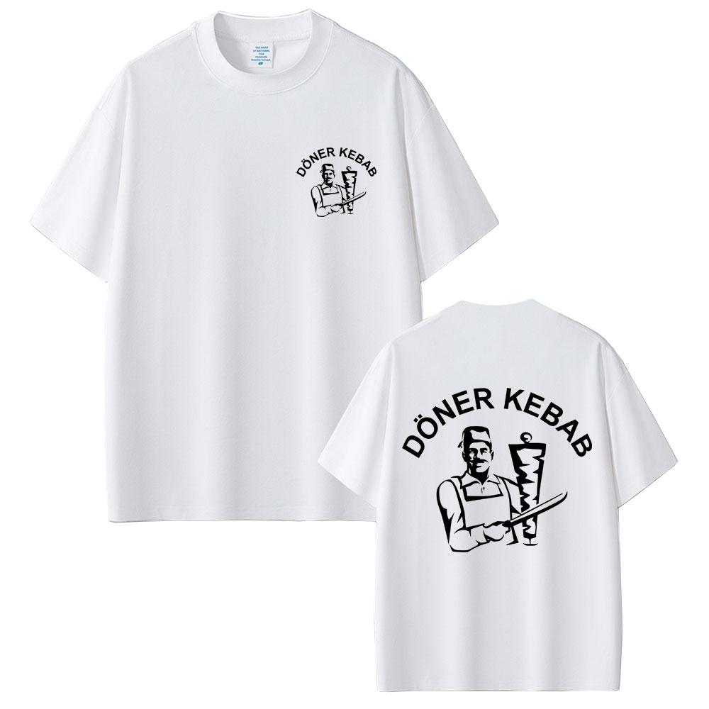 Doner Kebab Funny Graphic T-shirt Unisex Women 100% Cotton Oversized Short Sleeve T Shirt Summer Casual Oversized Unisex Streetwear
