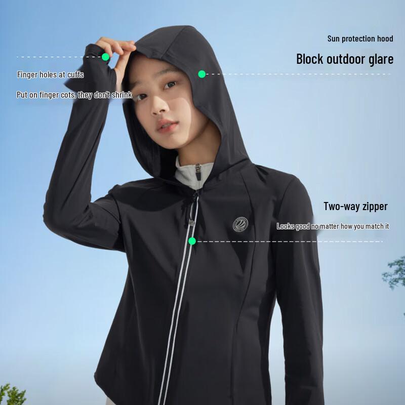 Bosideng Women's Short Hooded Sun Protection Jacket B40525162