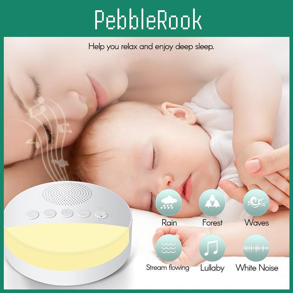 Machine Noise Sleep White Baby Sleep Machine Builtin 6 Soothing Sound Soft Breath Light Timed Shutdown Sound Player