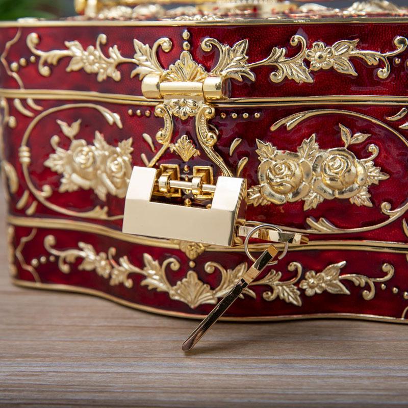 Elegant European-Style Multi-layer Jewelry Box for Weddings & Engagements