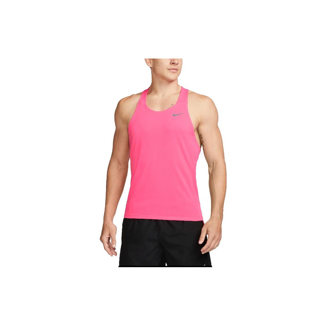 

Nike Dri-FIT Fast Solid Logo Sleeveless Top Men tops Deep-Pink DQ4732-639