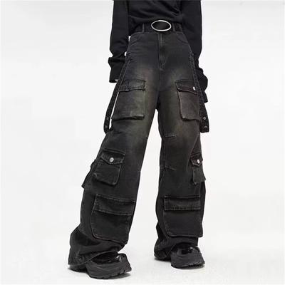 Women Loose Cargo Pants Hip Hop Sports Pants Loose Wide Leg Casual Pants