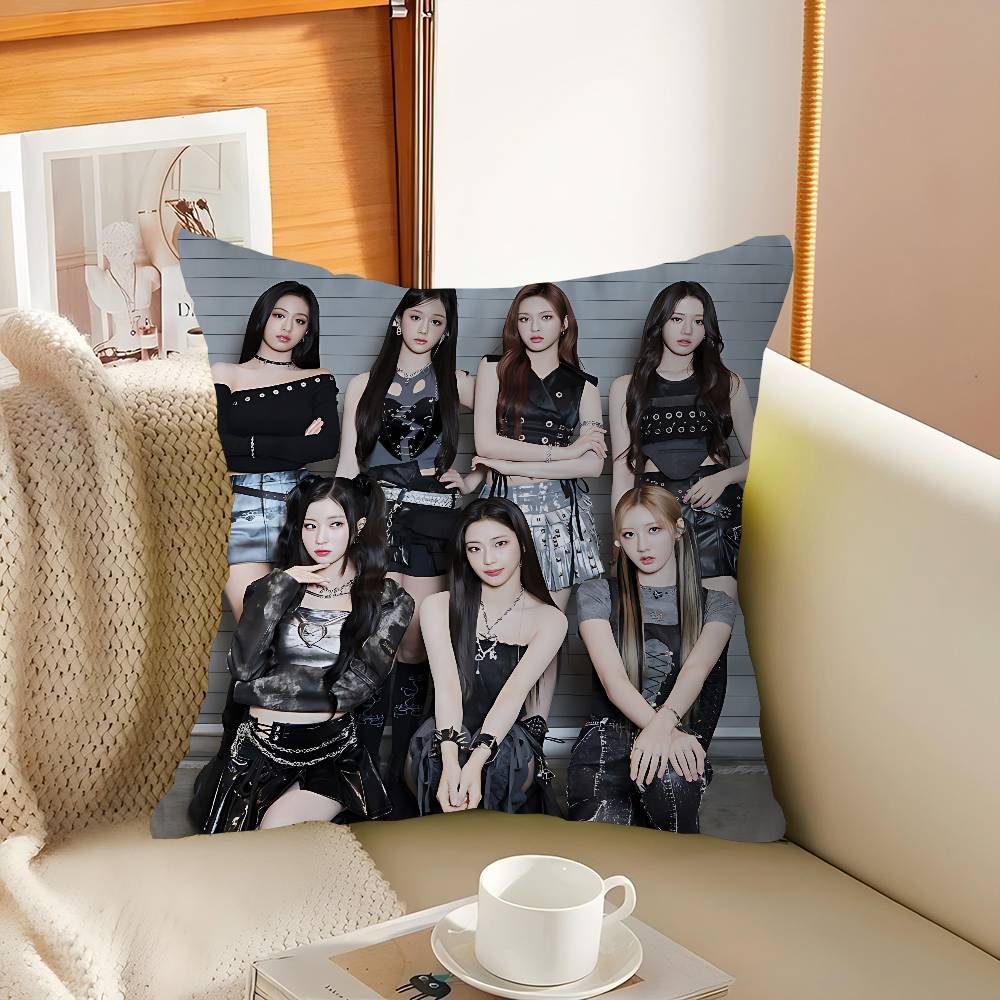 Kpop B-Babymonster Pillow Case Throw Pillow Chair Seat Cushion Nap Pillows Chair Cushion Seat Soft Pad Pillow Sofa Cushion