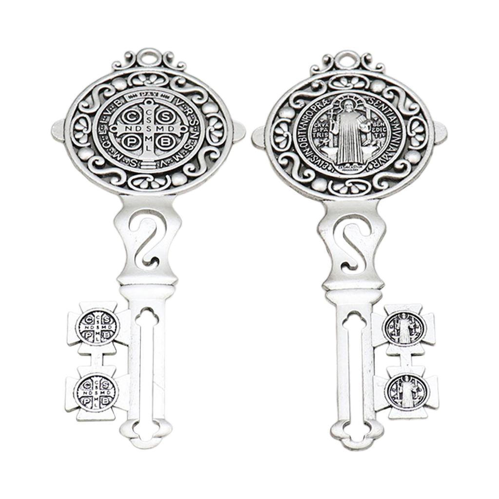 Set of 2 Religious Key Rack Wall Mount for Believers Easy Installation Hanging Pendant Stylish Home Door Adornment