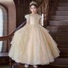 Girls' Princess Dresses: Medium/Large Fluffy Tulle Skirts for Piano Performances, Formal Gowns, and Winter Wear