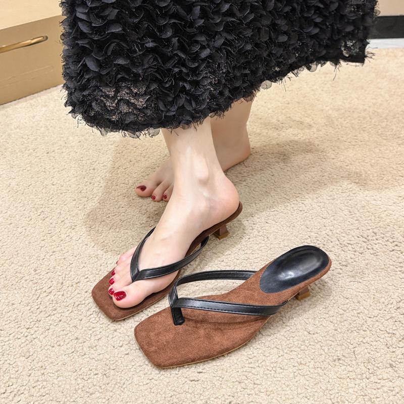 Fashion Summer Women's Fashion Clip Toe Slippers Wedges Heel Slides Designer Party Dress Stripper Shoes