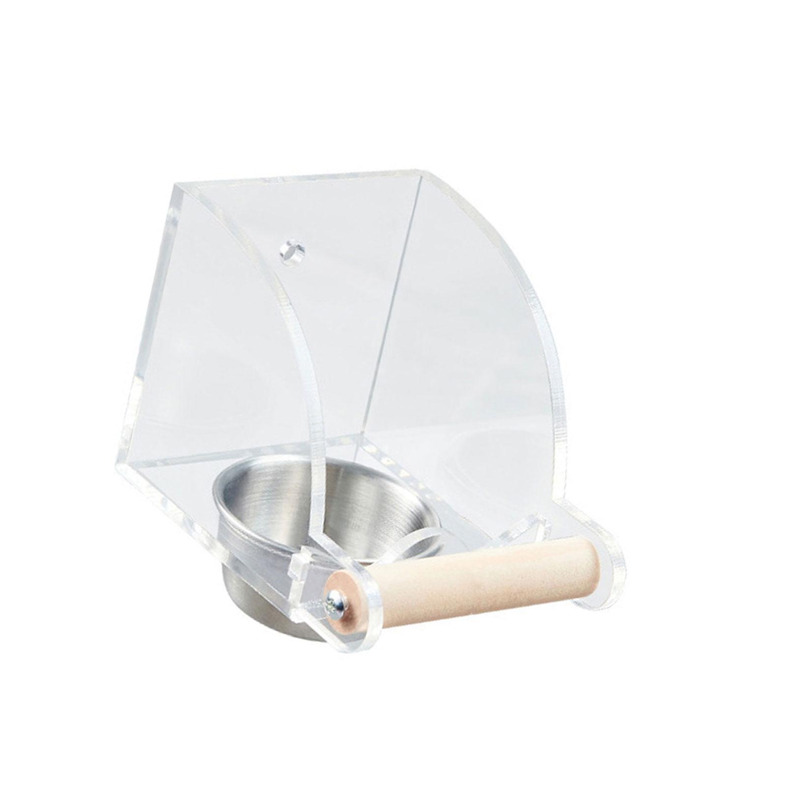 

Крепящаяся к клетке миска для корма для попугаев, прочный контейнер для корма для волнистых попугайчиков, легко моется для дома и зоомагазинов A