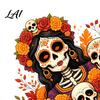 Unique Gift for Mexican Culture Fans Day of The Dead Window Clings Dia De Los Muertos Sticker Colorful Home Decor Sugar Skull with Flowers Halloween