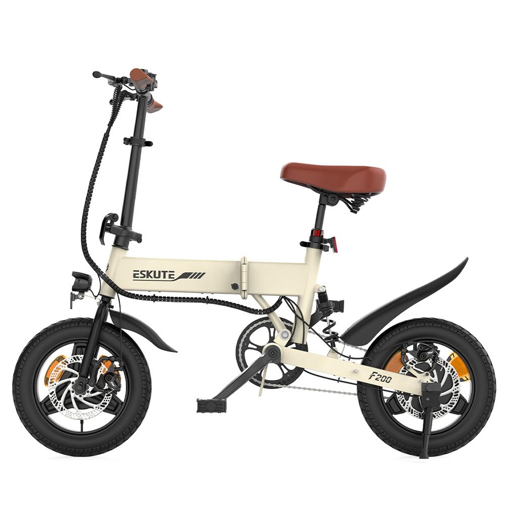 Eskute F200 Kompaktes Falt-E-Bike 250W, 36V 7.8Ah, 25-35km/h, LED-Display, Handyhalter mit Ladefunktion, Leichtes Design für einfaches Pendeln in der Stadt