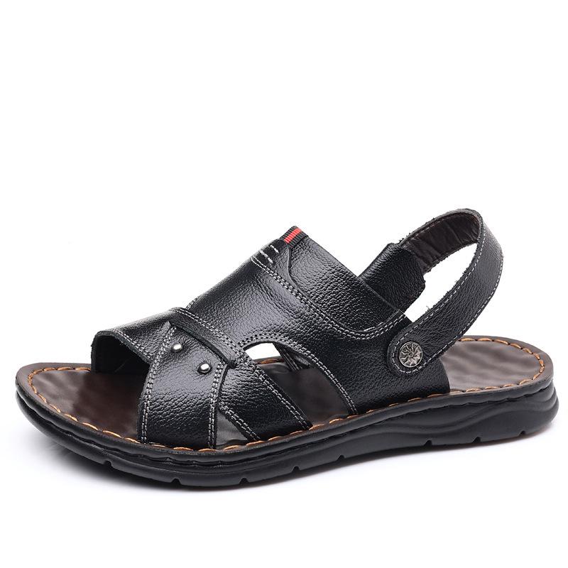 2025 Herren Sandalen mit dicker Sohle für Freizeit und Strand - Sommer Outdoor Schuhe für Mittelalte & Ältere