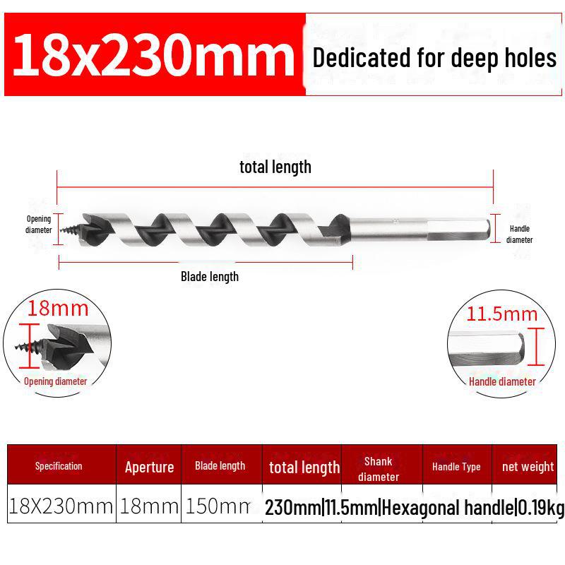 

Четырехгранное сверло по дереву с шестигранной ручкой для дверных замков и ящиков